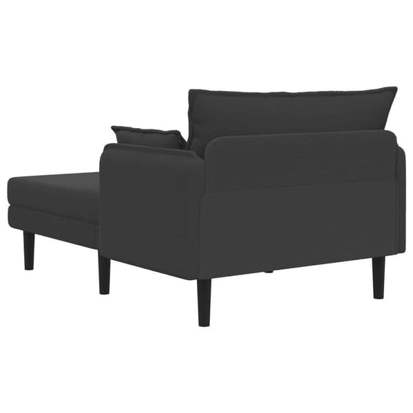Stor schäslong Mörkgrå Bouclé
