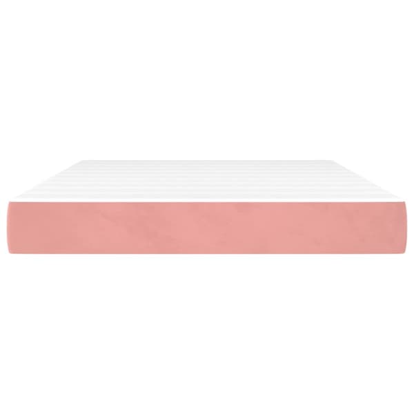 Pocketresårmadrass medium rosa 140x220x20 cm sammet