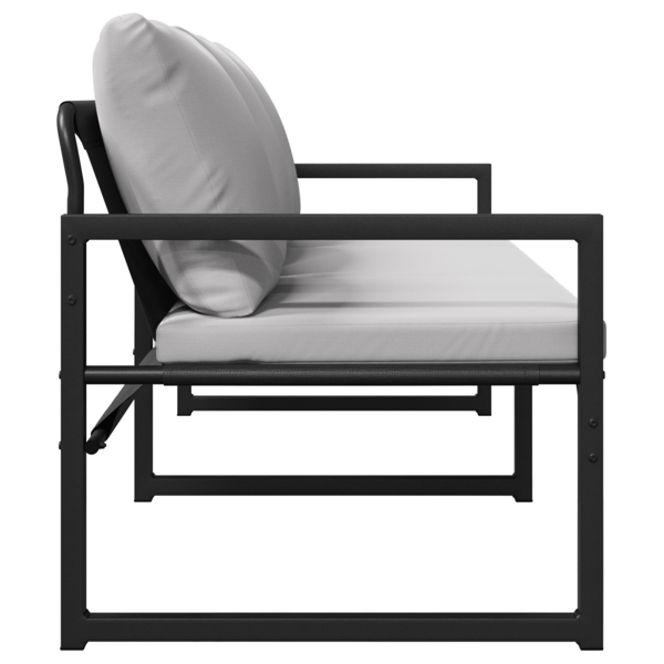 Trädgårdsmöbler med kudde Ljusgrå 180 x 72,5 x 71 cm Polyester
