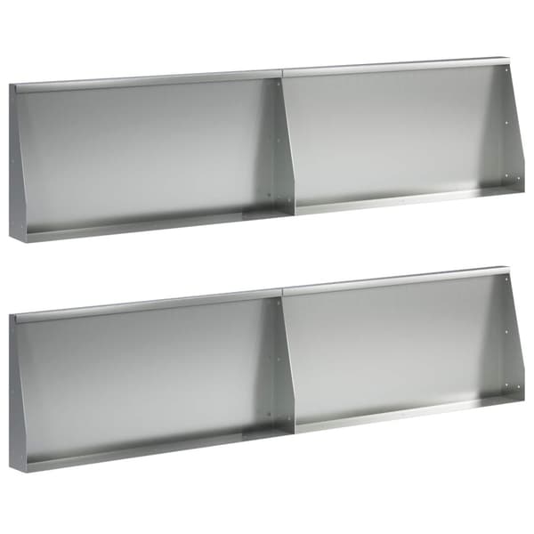 Stödvägg 4 st 80 x 12 x 40 cm Galvaniserat stål Silver