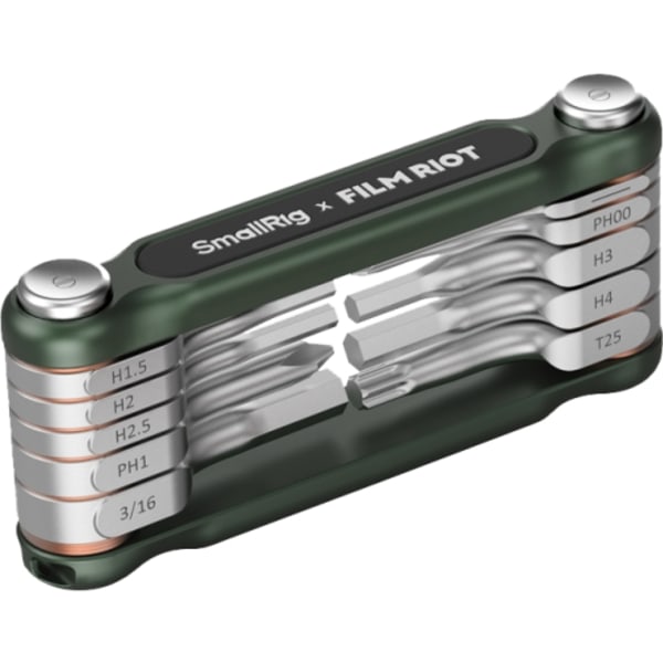 SmallRig 4814 x FILM RIOT 10-in-1 Folding Wrench Set with Multiple Angle Positioning Green