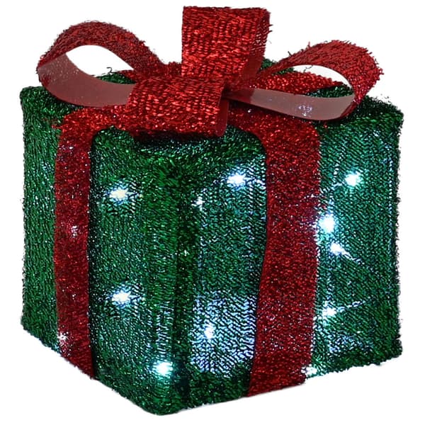 Ljusande julklapp 3 st 64 LED-lampor Kallvit