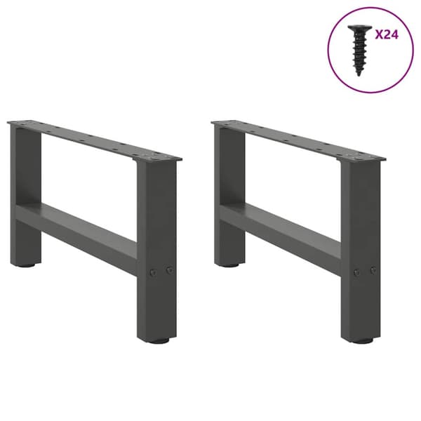 Soffbordsben antracit 2 st 60x(30-31) cm stål