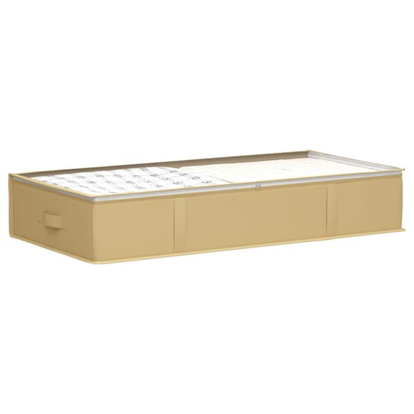 Förvaringslåda med transparent toppfönster 2 pcs Gräddvit