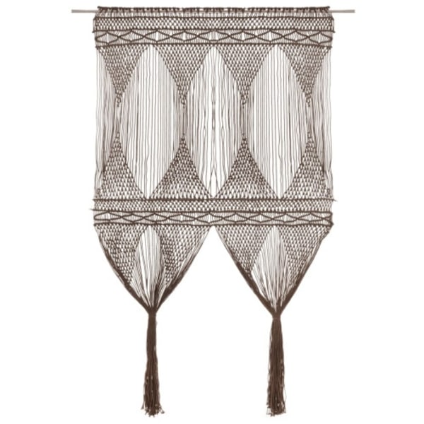 Gardin makramé taupe 140x240 cm bomull