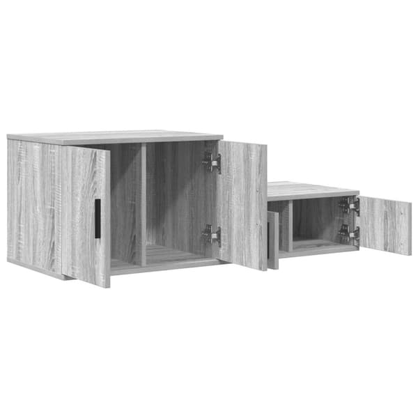 Förvaringsskåp 2 pcs Grå Sonoma 108 x 41 x 40 cm