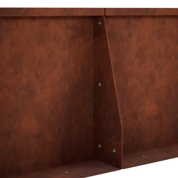 Stödvägg 4 st 80 x 12 x 50 cm Väderbeständig stål Rostig