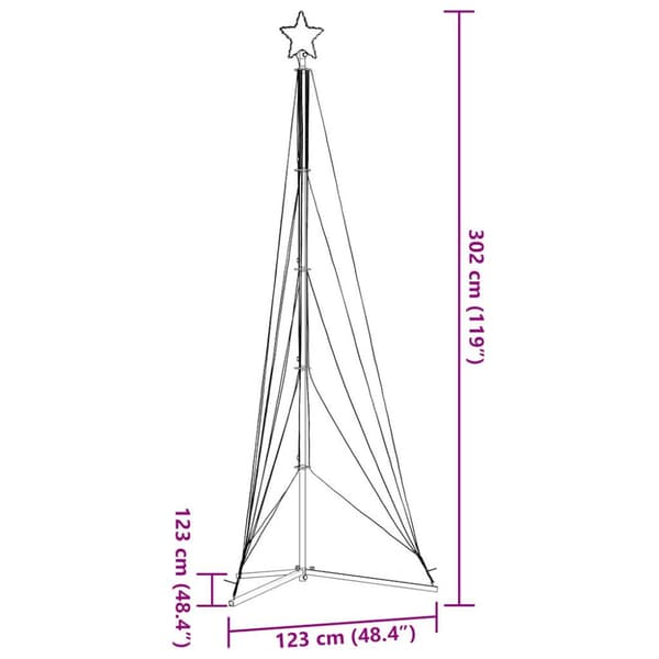 LED julgran 525 LEDs varmvit 302 cm