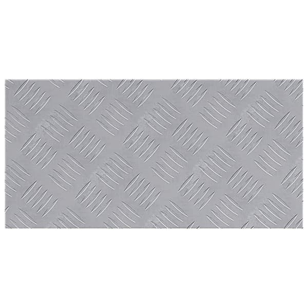 Trappsteg Rektangulär 4 pcs Silver 50 x 25 cm Aluminium