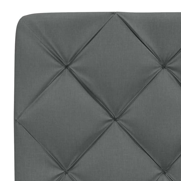 Headboard Cushion Dark Grey 120 cm Fabric