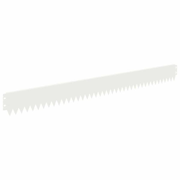Kant för gräsmatta 10 pcs 103 x 10 cm Stål Vit