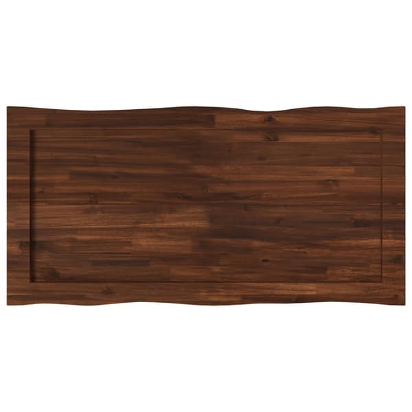 Rektangulärt Bordsskiva 90 x 50 x 3,5 cm Rektangulär Mörkbrun
