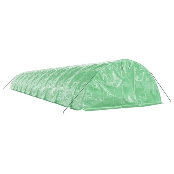 Växthus med stålram grön 100 m² 20x5x2,3 m