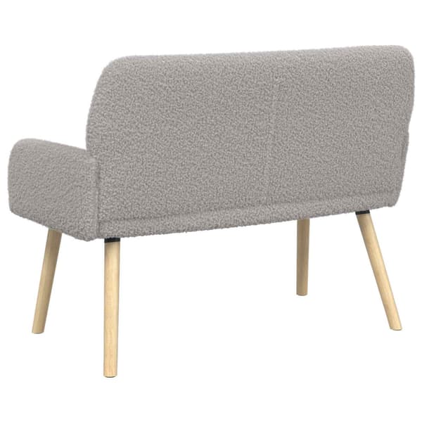 2-sitssoffa med ben i massivt trä Ljusgrå Bouclé