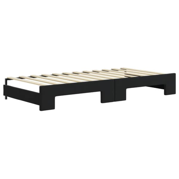 Dagbädd utdragbar svart 90x200 cm sammet