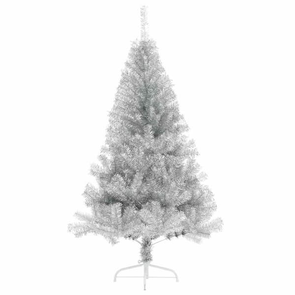 Konstgjord Förbelyst Julgran Silver 120 cm PET