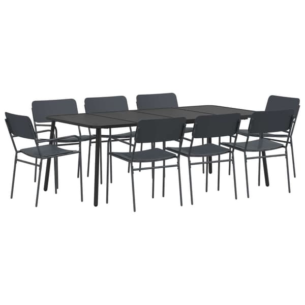 Matgrupp 9 st Antracit Stål