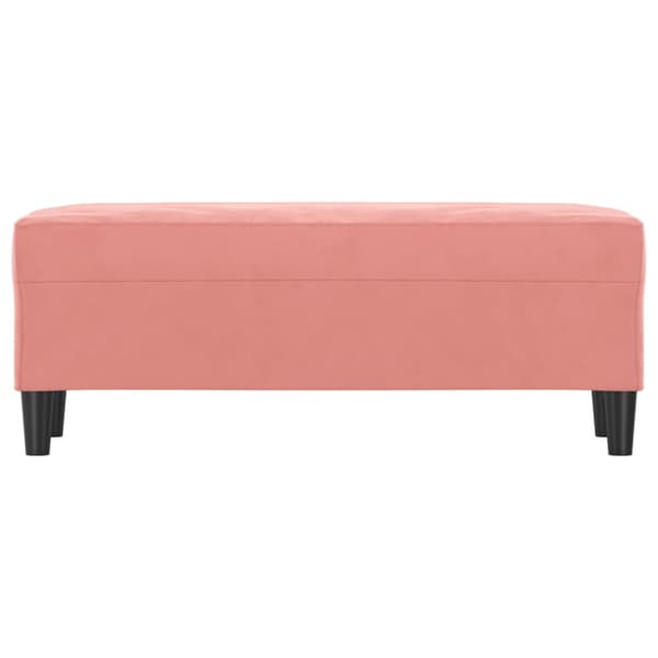 Bänk rosa 100x35x41 cm sammet