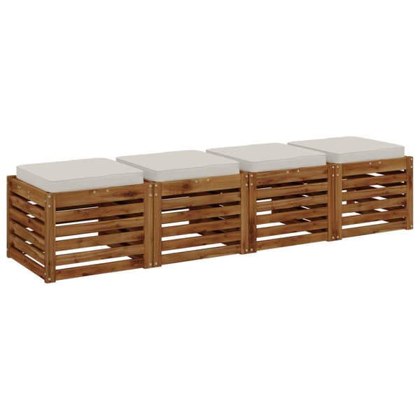 4-delade Sittdynor VUGHT 4 st 100% Polyester Vit