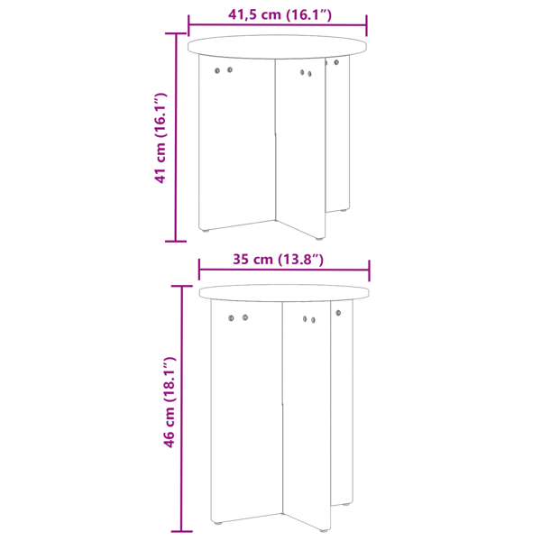 Kaffeebord 2 pcs Vit