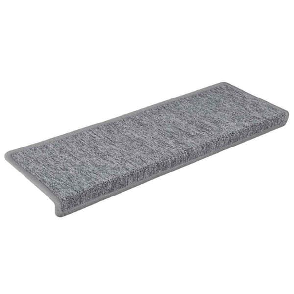 Trappmattor 30 st 65x21x4 cm ljusgrå rektangulär kant