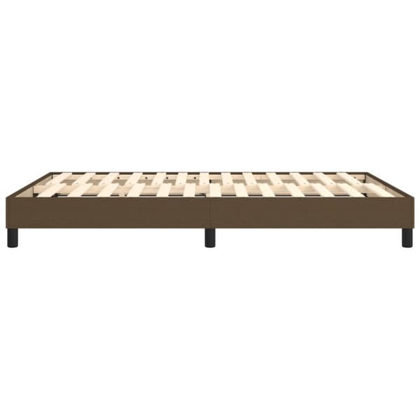 Boxspring-sängram mörkbrun 140x190 cm tyg