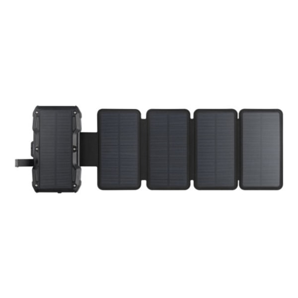 Sandberg Solar PowerBank trådlös laddningsplatta/soldriven powerbank - 5-panel - USB, 24 pin USB-C - 22.5 Watt Svart
