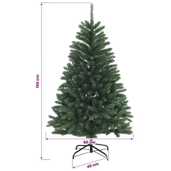 Plast Hingad Julgran 150 cm 150 LED-lampor Varmvit stål
