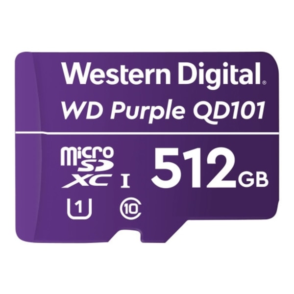 WD Purple SC QD101 WDD512G1P0C - flash-minneskort - 512 GB - mikroSDXC UHS-I