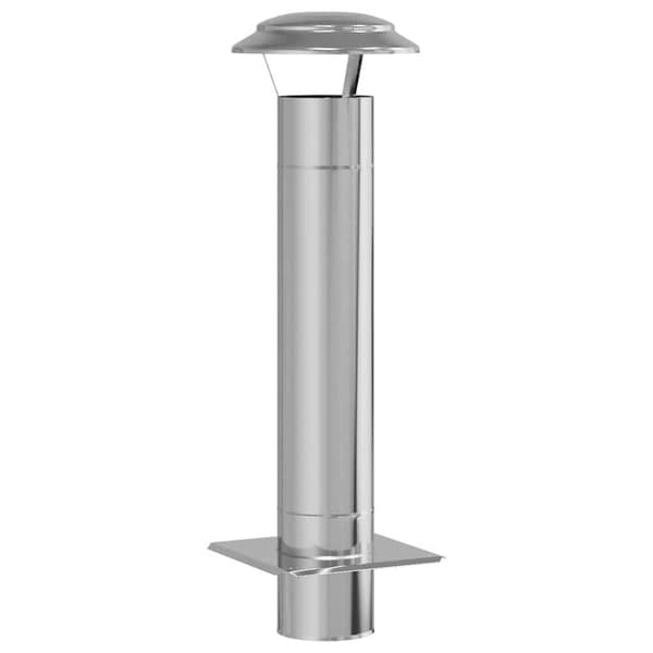 Skorstensextension Silver 25 x 25 x 82 cm Rostfritt stål