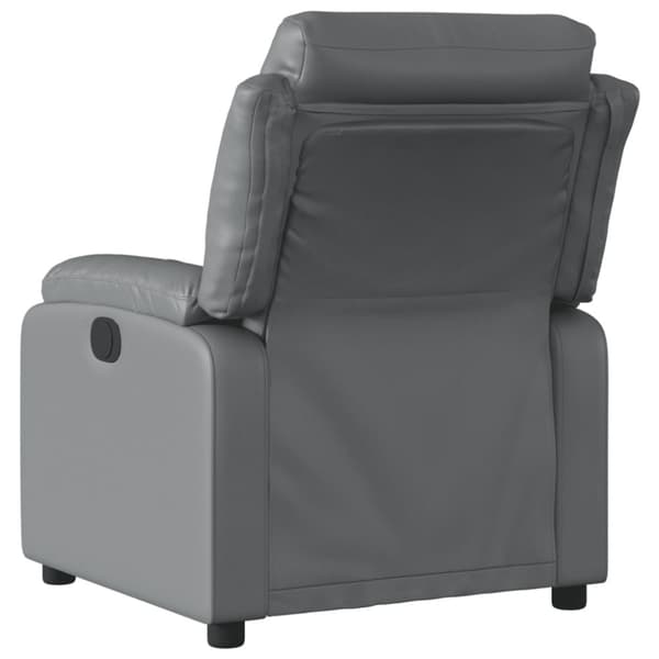 Massagefåtölj grå konstläder