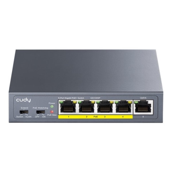 Cudy GS1005P - 2.0 - switch - 5 portar Grå