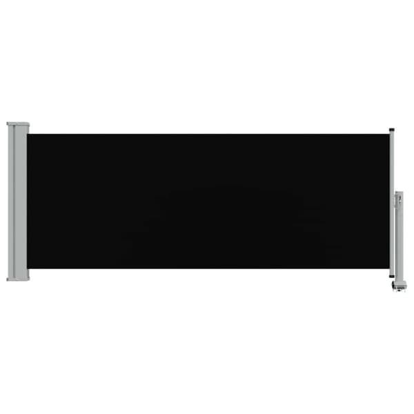 Infällbar sidomarkis 100 x 300 cm svart