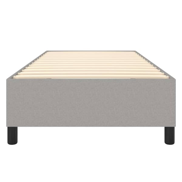 Boxspring-sängram ljusgrå 100x200 cm tyg