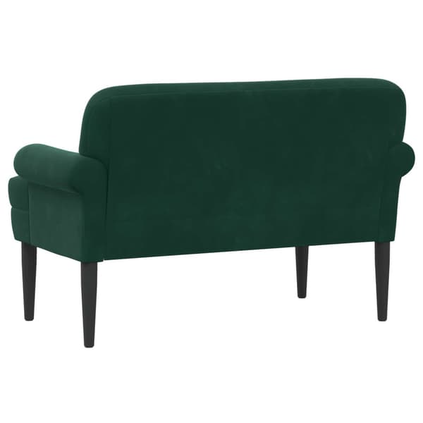 Loveseat med knapprapport Mörkgrön 120 x 66 x 78 cm Sammet
