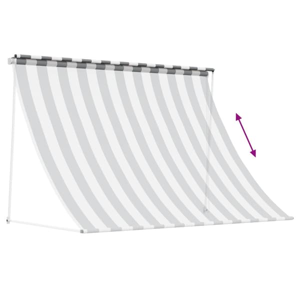 Markis Antracit och vitt 200 x 150 cm