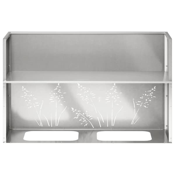 Trädgårdsplanterare 2 st Silver 80 x 30 x 49 cm Rostfritt stål