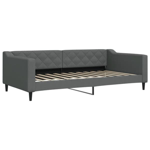 Dagbädd utdragbar mörkgrå 100x200 cm tyg