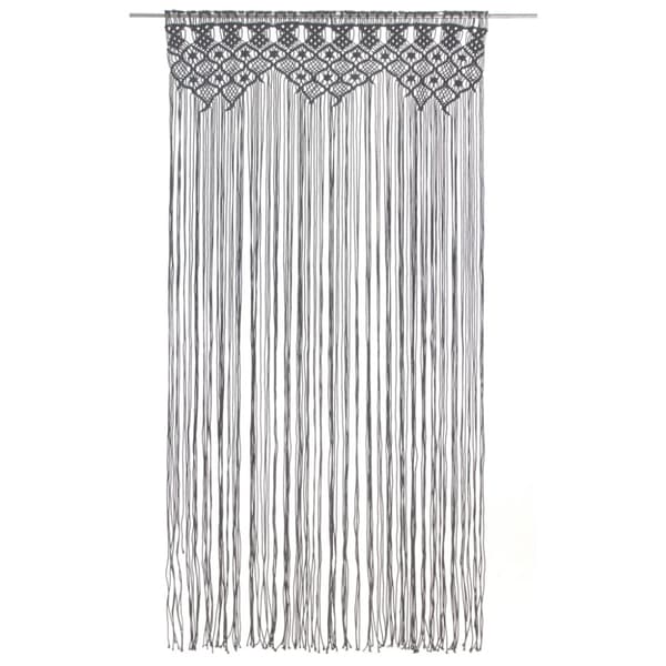 Gardin makramé antracit 140x240 cm bomull