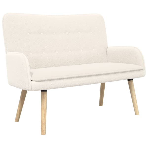 2-sits soffa Gräddvit 115 x 61 x 87 cm Bouclé