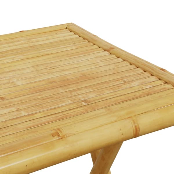 Hopfällbart trädgårdsbord 55x55x75 cm bambu