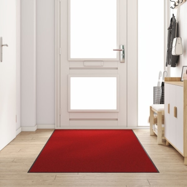 Röd Rektangulär Dörrmatta 120x250 cm