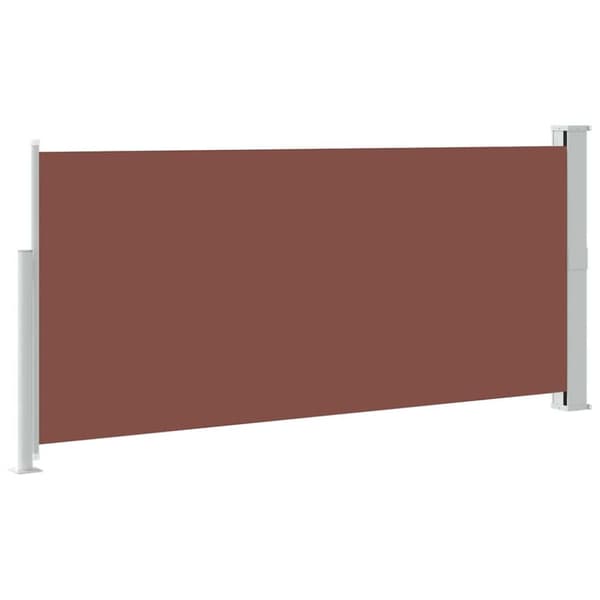 Infällbar sidomarkis 140 x 300 cm brun