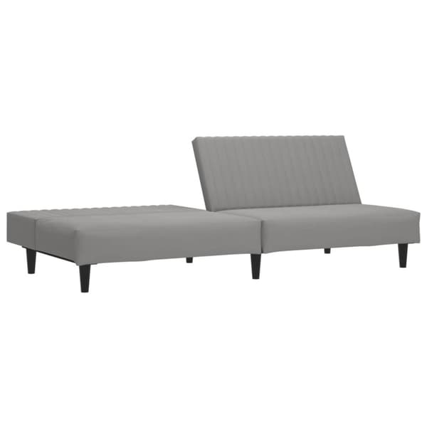 Bäddsoffa 2-sits ljusgrå sammet