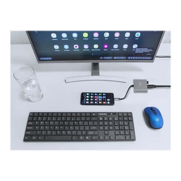 Natec Fowler Mini - dockningsstation - USB-C - HDMI