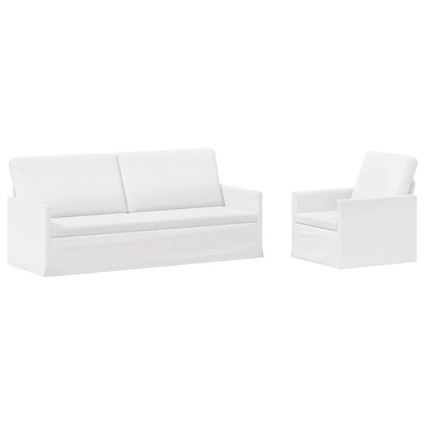Soffset 2 st Vit Tyg