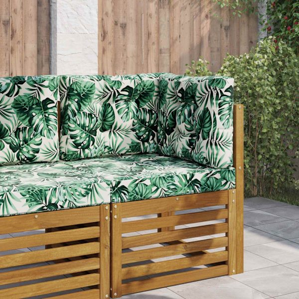 Utomhus Soffa Kudde 3 pcs Bladmönster Polyester