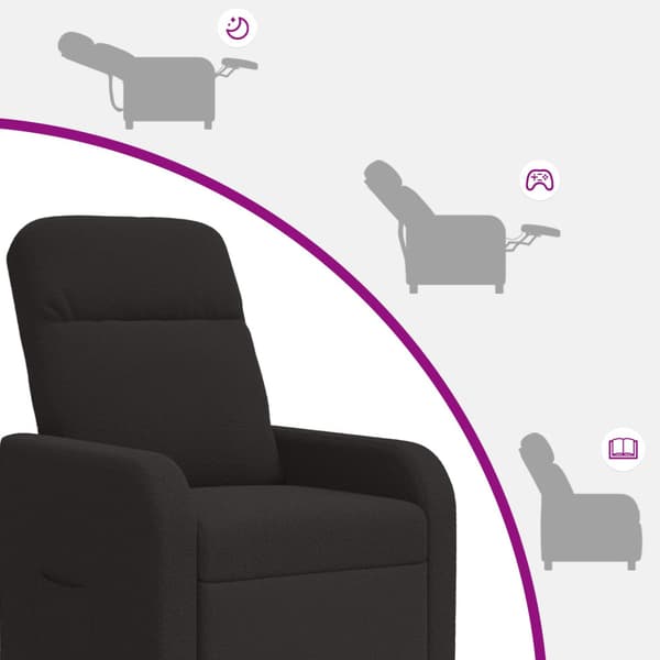 Recliner Svart Bouclé