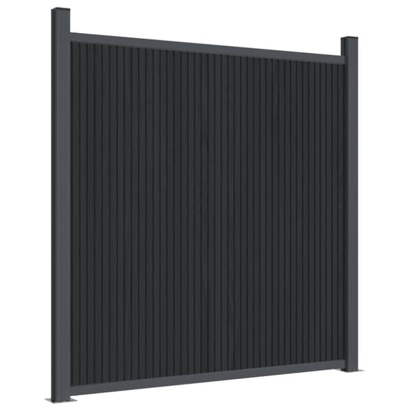 Staketpanel grå 1218x186 cm WPC
