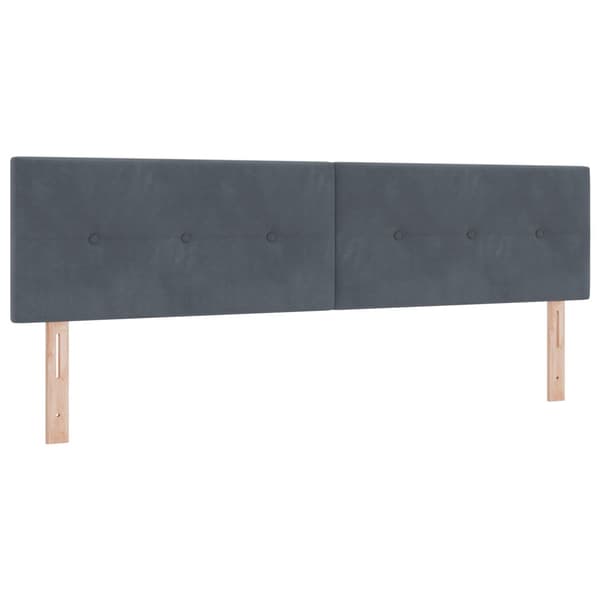 Huvudgavel Mörkgrå 180 cm Sammet